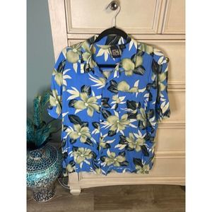 Men’s size large hibiscus blue Hawaiian shirt large
